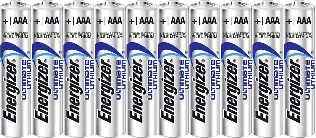 Boite 10 piles L92 ENERGIZER - Format LR3 - Lithium - AAA Ultimate