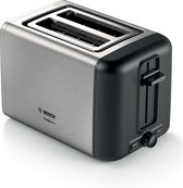 Bol.com Bosch TAT3P420DE broodrooster 2 snede(n) Zwart Zilver 970 W aanbieding