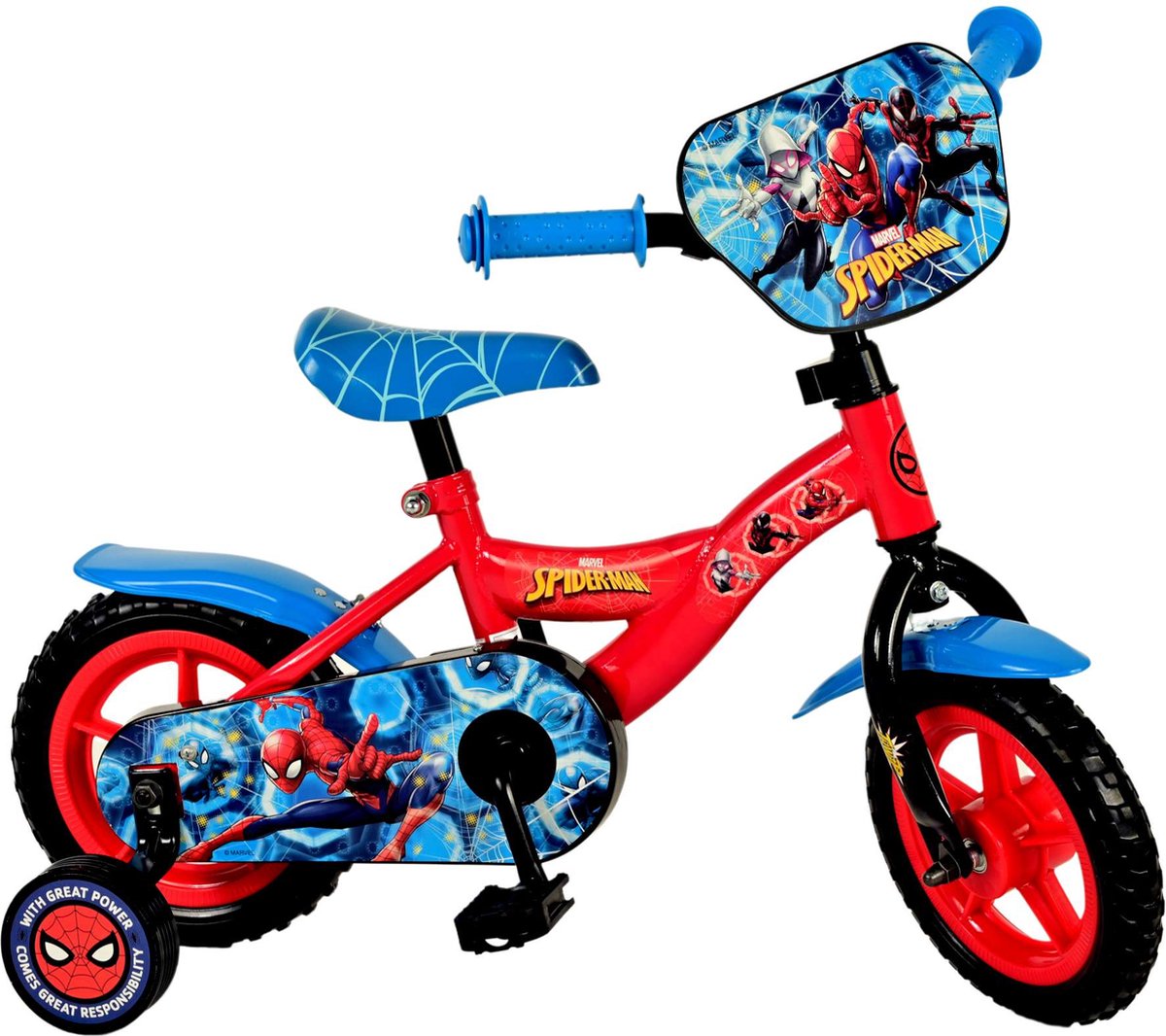 Vélo pour enfants Spider-Man - Garçons - 10 pouces - Rouge / Blauw -  Go-getter | bol