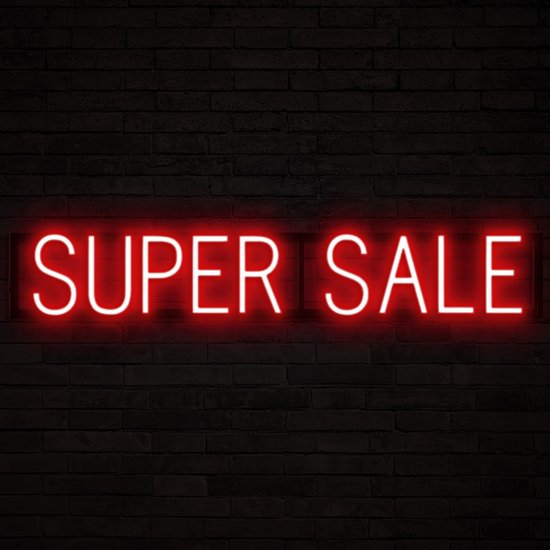 SUPER SALE - Lichtreclame Neon LED bord verlicht | SpellBrite | 91,72 x 16 cm | 6 Dimstanden - 8 Lichtanimaties | Reclamebord neon verlichting