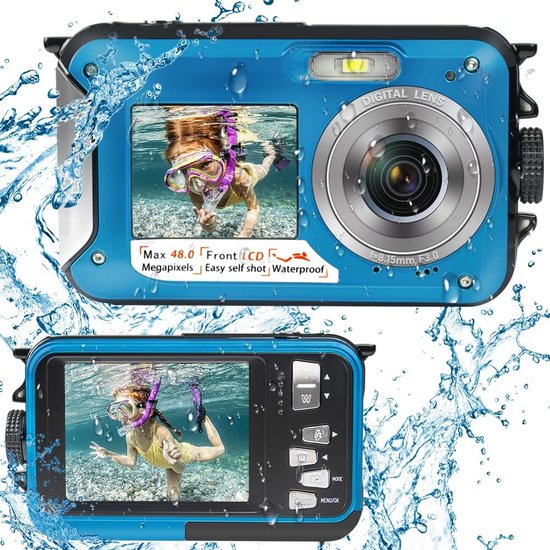 Caméra étanche Full HD 2,7K 48MP Caméra sous-marine pour la