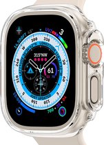 Hoes Geschikt voor Apple Watch Ultra 2 Hoesje Siliconen Case - Hoesje Geschikt voor Apple Watch Ultra 2 (49 mm) Hoes - Transparant