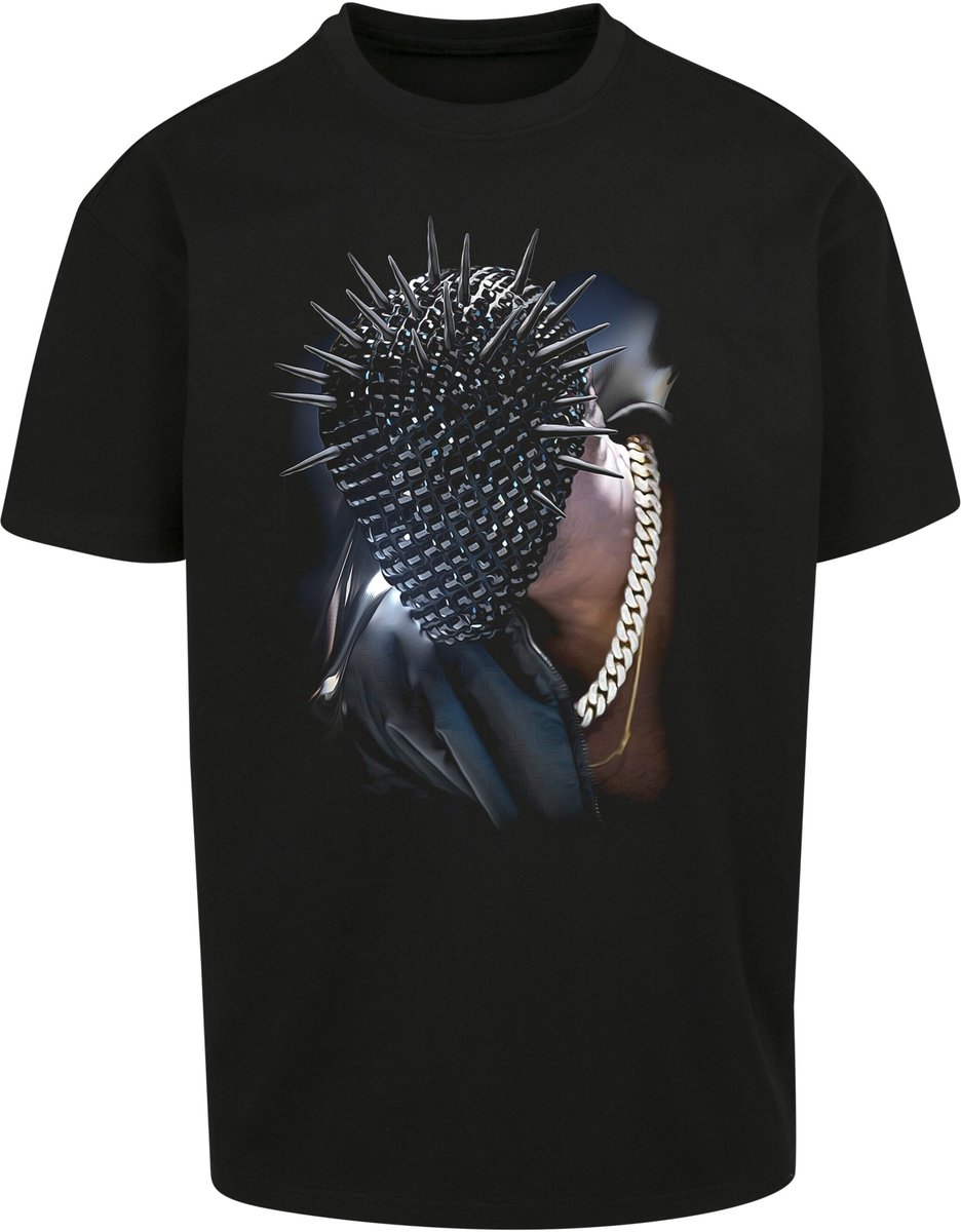 Mister Tee Thorned Mask Oversize Heren T-shirt XXL Zwart