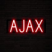 AJAX - Lichtreclame Neon LED bord verlicht | SpellBrite | 44,12 x 16 cm | 6 Dimstanden - 8 Lichtanimaties | Reclamebord neon verlichting