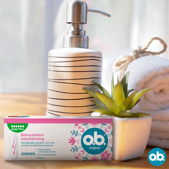 o.b. Original Super Plus - tampons - tampon zeer zware menstruatiedagen - 5 x 16 stuks