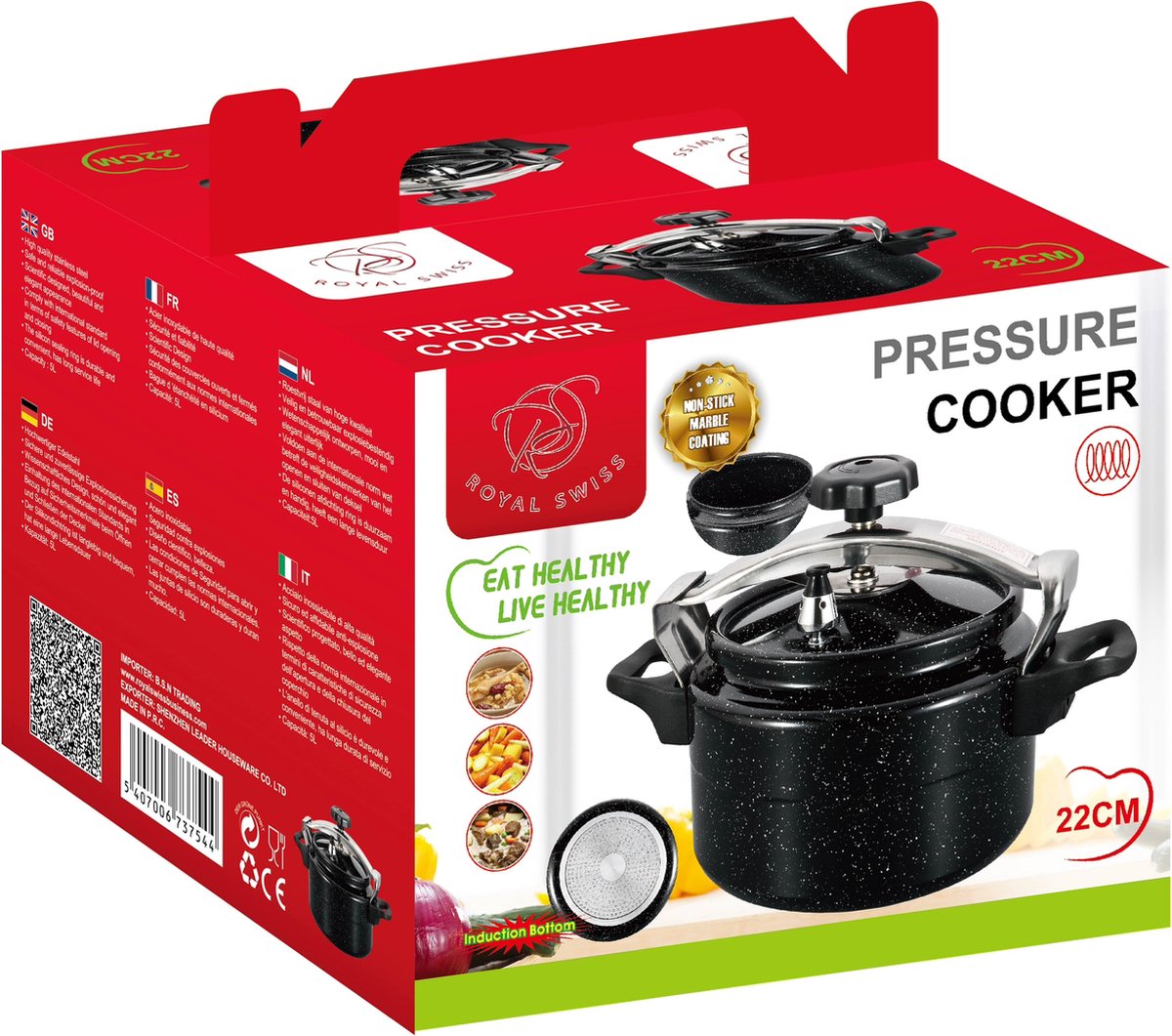 Royal Swiss Snelkookpan En Couscous, 2 In 1, Inhoud 10 L, 28 Cm Inductie 2724178791 Royal Swiss Snelkookpan En Couscous, 2 In 1, Inhoud 10 L, 28 Cm Inductie 2724178791