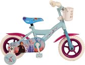Vélo pour enfants Disney Frozen 2 - Filles - 10 pouces - Blauw/ Violet - Doortrapper - Incl. panier