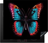 KitchenYeah® Inductie beschermer 60x52 cm - Vlinder - Kleuren - Dier - Zwart - Kookplaataccessoires - Afdekplaat voor kookplaat - Inductiebeschermer - Inductiemat - Inductieplaat mat - Keuken decoratie