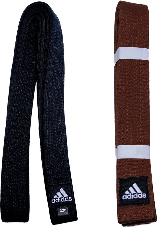 Ceinture de judo Adidas Elite marron ou noir Taille 260 bol