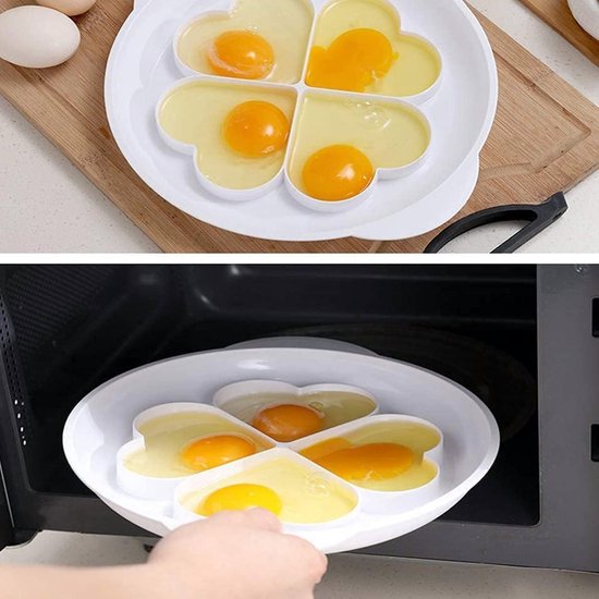 Plat 4 œufs pochés pour micro-ondes