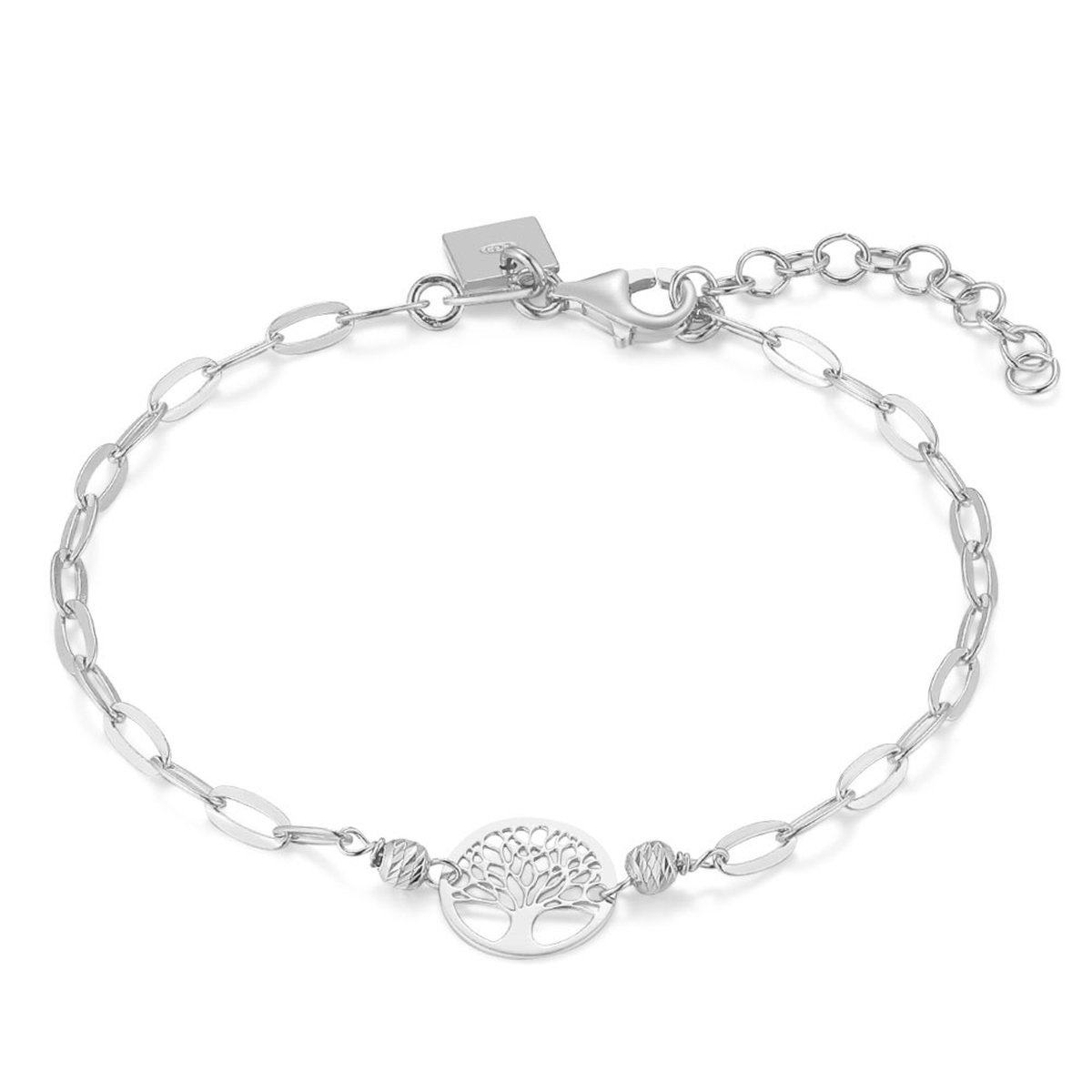 Twice As Nice Armband in zilver, levensboom 16cm+3cm