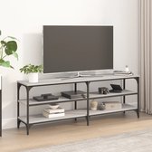 The Living Store Industrieel TV-meubel - Grijs Sonoma Eiken - 140 x 30 x 50 cm - Duurzaam hout