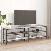 The Living Store Industrieel TV-meubel - 160 x 30 x 50 cm - Grijs Sonoma Eiken