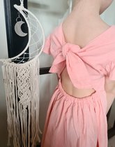 Zomerjurk meisje - Jurk met strik - maat jurk 80/86 - meisjesjurk - Jurk roze- feestjurk - casual jurk