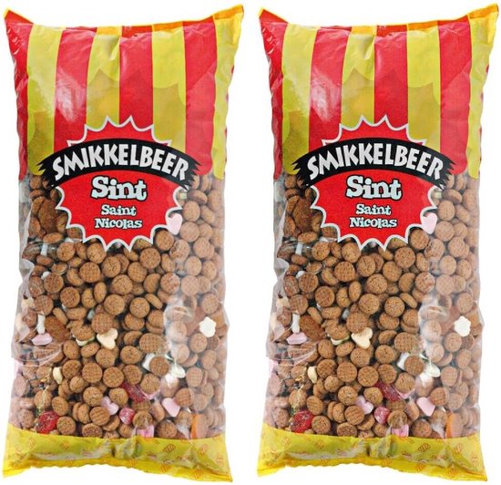 Foto: Smikkelbeer strooigoed 2x3 kilo snoep en kruidnotenmix strooi goed sinterklaas sint piet grootverpakking voordeelverpakking strooigoedmix