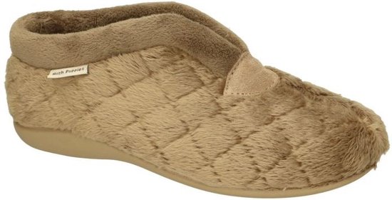 Hush Puppies -Dames - taupe - pantoffels - maat 40