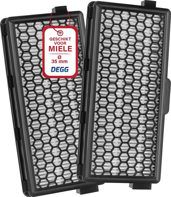 DEGG® - Hepa & Koolstof Filter - Geschikt voor Miele - Vervangt SF-HA 50 - Hepa Airclean 50 Filter - COMBIDEAL - 2 STUK(S)
