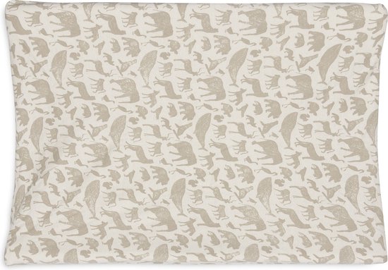 Jollein - Aankleedkussenhoes Jersey 50x70cm - Zachte Hoes Baby Aankleedkussen - Animals - Nougat — afbeelding 5