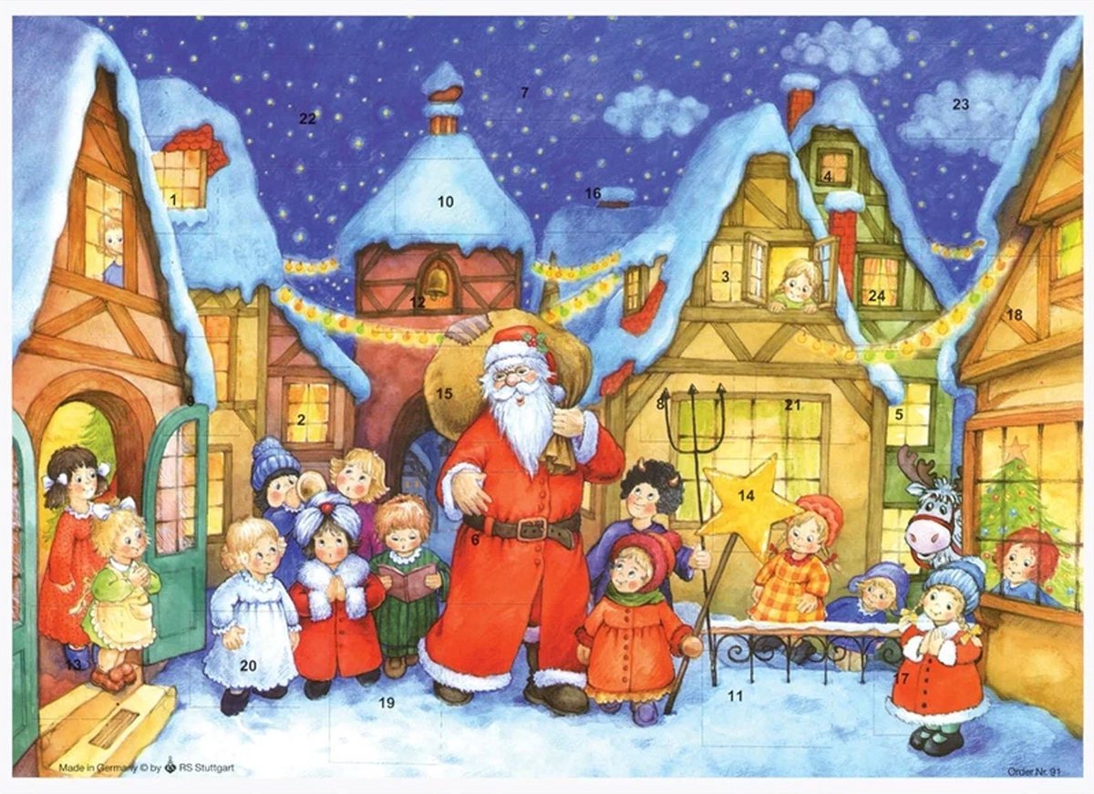 A4 Adventskalender de Kerstman komt naar de Stad