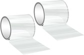 Fix Tape, Tape de réparation transparent - Paquet de 2 - 10x150 cm - Ruban de montage extérieur et intérieur - Imperméable et résistant aux intempéries - Ruban de bricolage Extra fort - Ruban flexible - Tape anti-fuite
