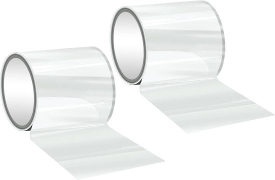 Fix Tape, Tape de réparation transparent - Paquet de 2 - 10x150 cm - Ruban  de montage