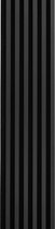 Houten wandpanelen - AcousticWoodline® Vilt-Houten akoestisch aku wandpaneel - 30x270CM - Parel zwart - Mat zwart - Wanddecoratie - Geluidsdemper - muurdecoratie - Wanddecoratie