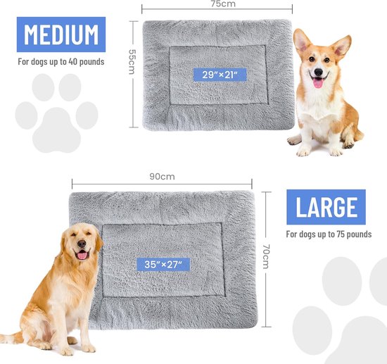 Lit pour chien de grande taille, coussin pour chien, lavable, lit pour chien,  90 x 70... | bol.com