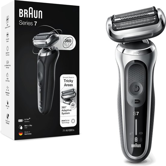 Braun Series 7 71-S1000s Scheerapparaat Zilver - Braun - €167,00