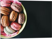Acrylglas - Macarons - Bakje - Smaken - Kleuren - 80x60 cm Foto op Acrylglas (Wanddecoratie op Acrylaat)
