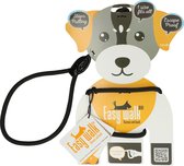 Easy Walk Mini hondenharnas en lijn – Hondentuigje en riem - Hoogwaardig touw - Anti-trek – 210 cm – Zwart