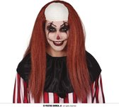 Fiestas Guirca - Pruik clown bruin haar kaal hoofd - Carnaval - Carnaval pruik - Carnaval accessoires - Pruiken