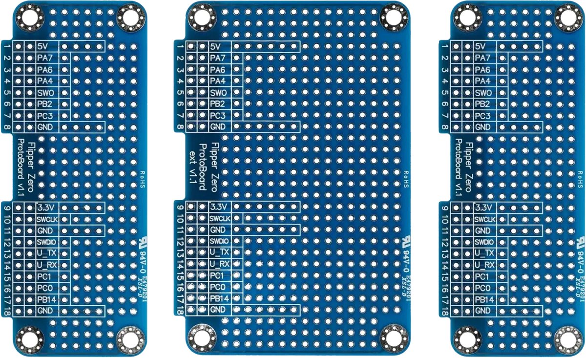 Flipper Zero Prototyping boards 2x Prototyping Boards klein 1x