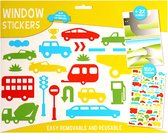 Raamstickers 'Verkeer' 100 Stuks - Raamstickers voor Kinderen - Raamstickers Auto