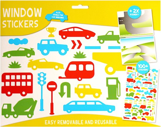 Raamstickers 'Verkeer' 100 Stuks - Raamstickers voor Kinderen ...