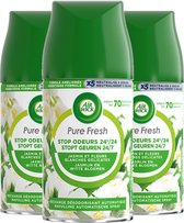 Air Wick Pure Fresh Luchtverfrisser - Pure Jasmijn en Witte Bloemen - Navulling - 250 ml - 3 stuks - Voordeelverpakking