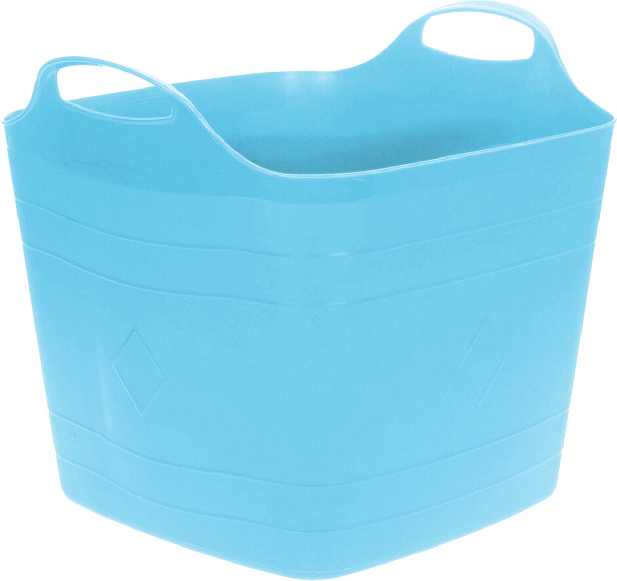 Goedkoopste Excellent Houseware Flexibele emmer - blauw - 25 liter - kunststof - vierkant - 35 x 38 cm