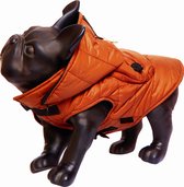 Morikukko - Manteau pour chien avec capuche et pochette - Vêtements pour chien - Collection Woof - Puffer Oranje - Taille S