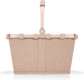 Reisenthel Carrybag Shopping Basket Taille XS - 5L - Frame Twist Coffee Beige