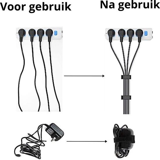 Kabelhouder- Kabelclips -Multifunctionele Kabelhouder- Zelfklevend