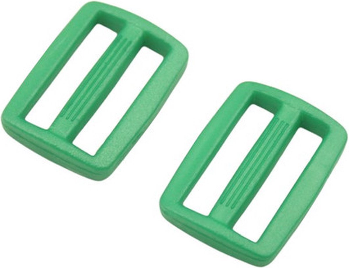 Plastic gesp - 14 millimeter - 10 Stuks - paracord armband - paracord armband survival - Groen