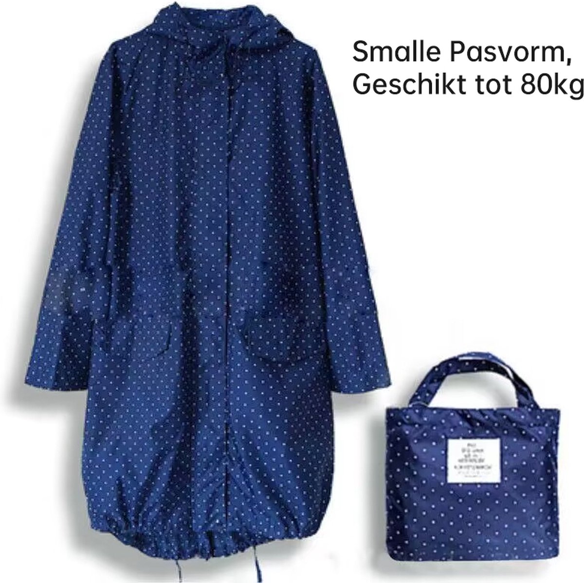 regenjas- waterdicht-met gratis draagtas- Size- blauw met | bol.com