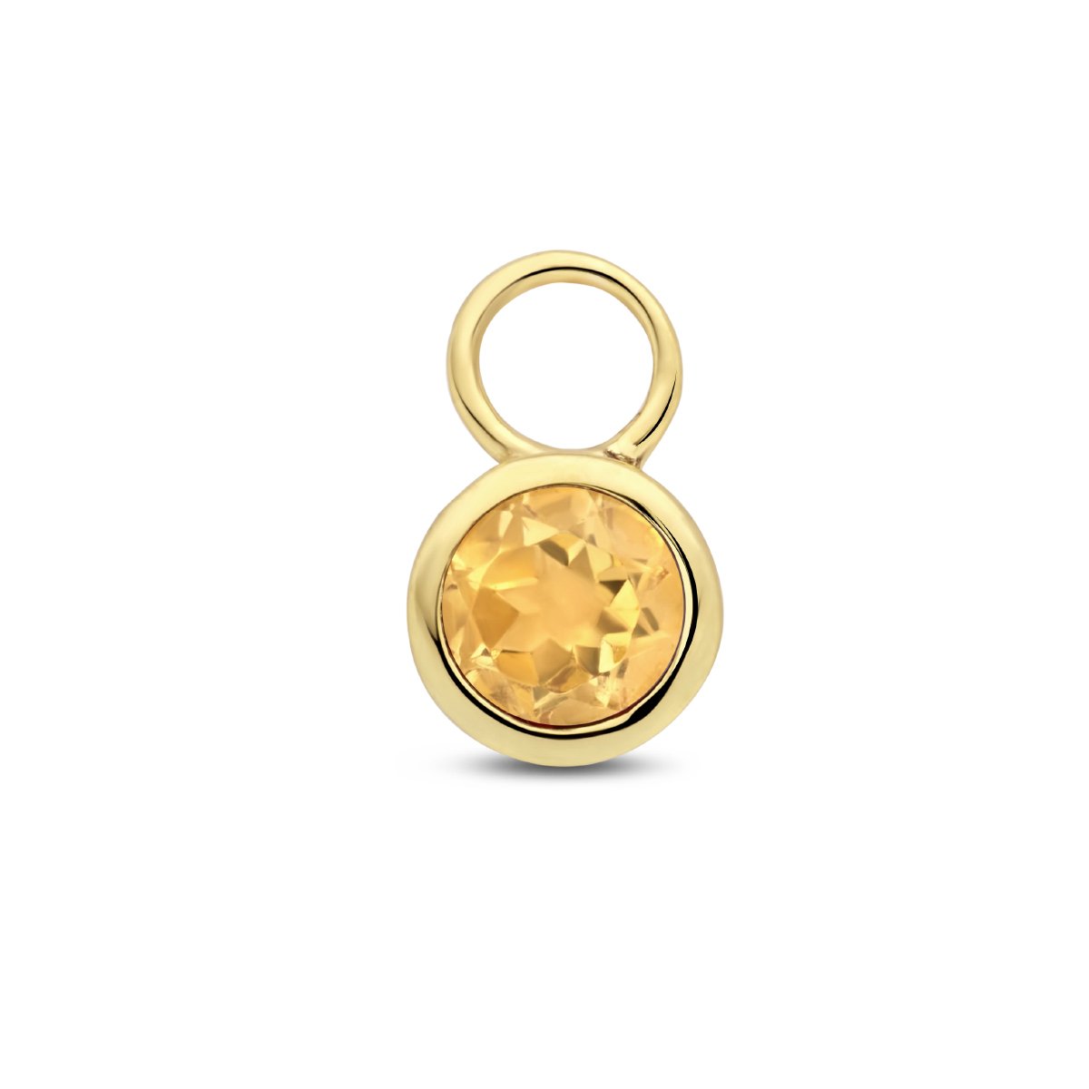 14K geelgoud oorringhanger met geboortesteen per stuk 4027585