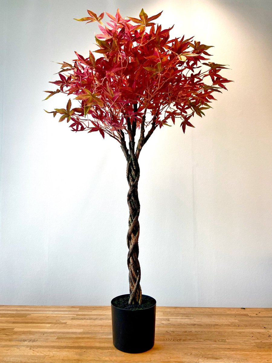 Lauco Kunststof Esdoorn Boom - Lauco Bloemisterij - 114 cm hoog rood