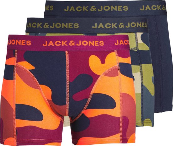Jack&Jones Heren Camouflage Trunks 3 Pack Olive Branch XXL