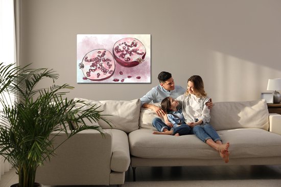 Painting King - Tableau Tableau Aquarelle Grenades - 120 x 80 cm