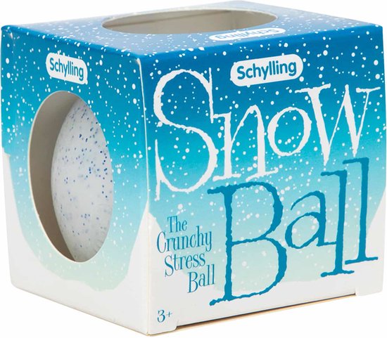 Sneeuwbalvormige knuffel met gladde textuur, zachte stressbal voor