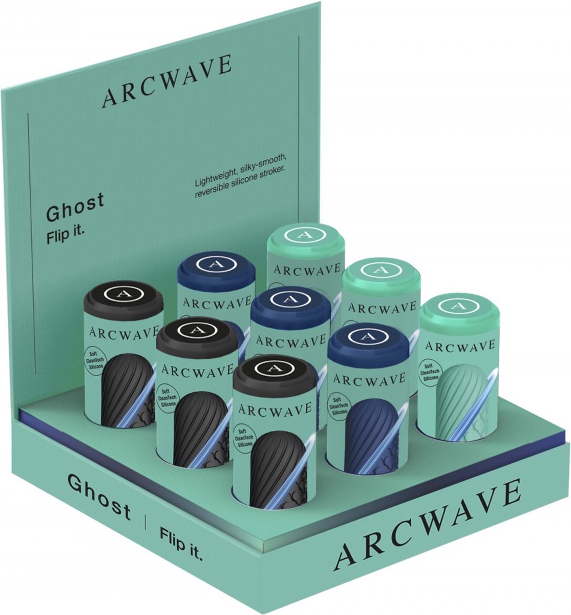 Goedkoopste Arcwave Ghost - Pocketmasturbator - Zwart - 9 stuks