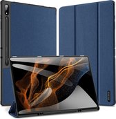 Dux Ducis - Tablet hoes geschikt voor Samsung Galaxy Tab S9 Ultra (2023) - Domo Book Case - Auto Wake/Sleep functie - Blauw