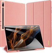 Dux Ducis - Tablet hoes geschikt voor Samsung Galaxy Tab S9 Ultra (2023) - Domo Book Case - Auto Wake/Sleep functie - Roze