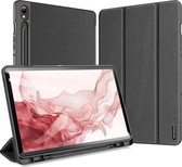 Dux Ducis - Housse pour tablette adaptée au Samsung Galaxy Tab S9 Plus (2023) - Domo Book Case - Fonction Auto Wake/ Sleep - Zwart